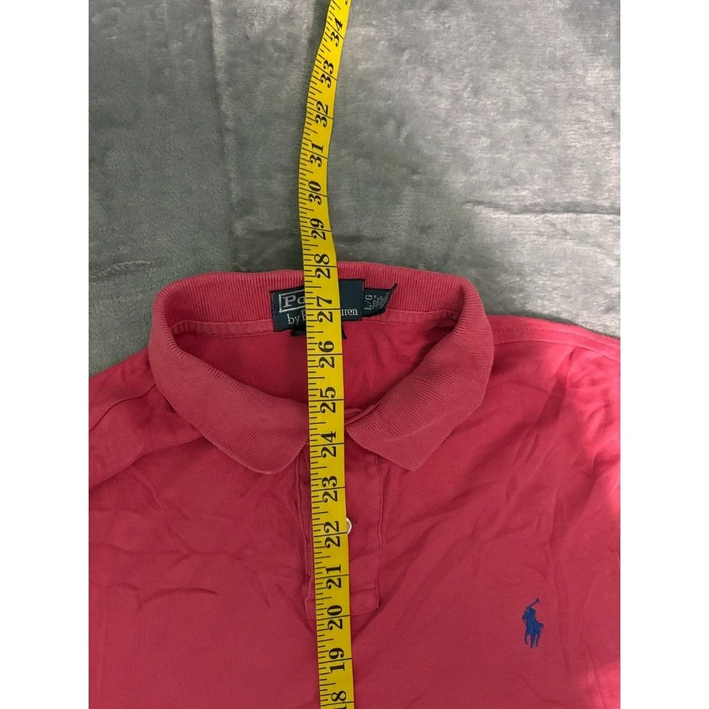 Polo Ralph Lauren Shirt Mens Large red Short Sleeve Preppy Custom Fit